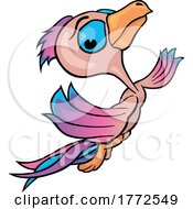 Poster, Art Print Of Cartoon Parrot Flying