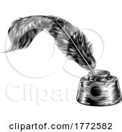 Poster, Art Print Of Quill Pen Feather And Inkwell