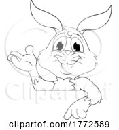Poster, Art Print Of Black And White Easter Bunny Rabbit