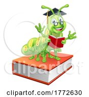 Book Worm Caterpillar Character by AtStockIllustration