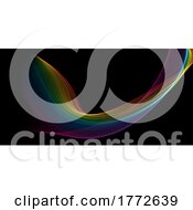 Poster, Art Print Of Flowing Rainbow Waves Banner Design