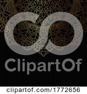Poster, Art Print Of Decorative Gold And Black Mandala Design
