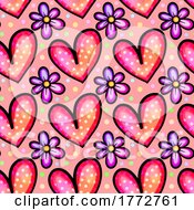 Poster, Art Print Of Floral Heart Background