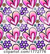Poster, Art Print Of Floral Heart Background