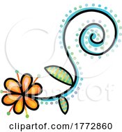 Poster, Art Print Of Doodled Flower Design