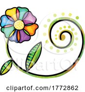 Poster, Art Print Of Doodled Flower Design