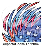 Doodled Patriotic American Background