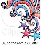 Poster, Art Print Of Doodled Patriotic American Background