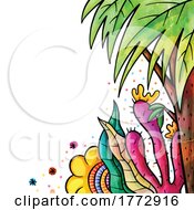 Poster, Art Print Of Doodled Watercolor Background
