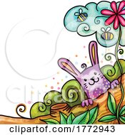Poster, Art Print Of Doodled Watercolor Spring Time Background