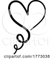 Poster, Art Print Of Black And White Heart