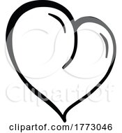 Poster, Art Print Of Black And White Heart