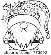Poster, Art Print Of Black And White Christmas Gnome