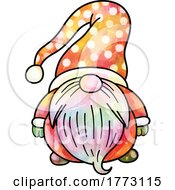 Watercolor Christmas Gnome