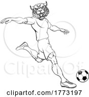 Wildcat Soccer Football Player Sports Mascot