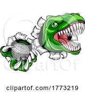 Dinosaur Golf Player Animal Sports Mascot