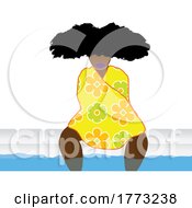 03/28/2022 - Woman Wrapped In A Towel And Soaking Her Feet In A Pool