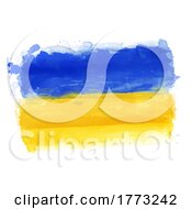 Hand Painted Watercolour Ukraine Flag