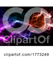 Poster, Art Print Of 3d Modern Background Of Floating Cyber Particles