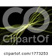 Poster, Art Print Of 3d Abstract Technology Background With Flowing Cyber Particles
