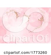 Elegant Hand Painted Background With Gold Glitter