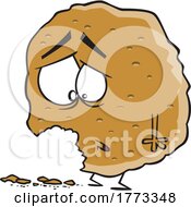 Cartoon Sad Crumbling Cookie