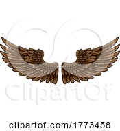 Poster, Art Print Of Pair Of Spread Eagle Or Angel Feather Wings