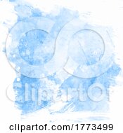 Poster, Art Print Of Blue Hand Painted Watercolour Background