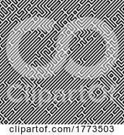 Detailed Abstract Maze Pattern Background