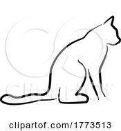 04/07/2022 - Black And White Line Cat