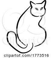04/07/2022 - Black And White Line Cat