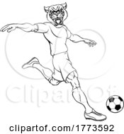 Panther Soccer Football Player Sports Mascot