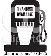 Poster, Art Print Of Cartoon Financing Available Sign On A Gas Pump