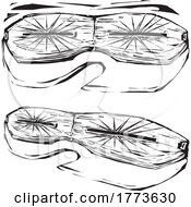 Poster, Art Print Of Woodcut Inuit Snow Goggles