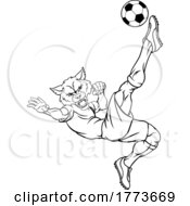 Wolf Soccer Football Player Animal Sports Mascot