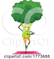 Poster, Art Print Of Yoga Broccoli Food Character