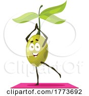 Poster, Art Print Of Yoga Green Olive Food Character