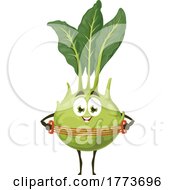 Exercising Kohlrabi Food Character by Vector Tradition SM