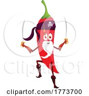 Poster, Art Print Of Pirate Red Pepper Food Character