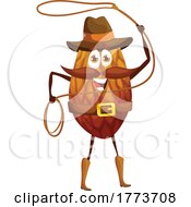 Cowboy Almond Food Character by Vector Tradition SM