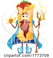 Wizard Burrito Food Character by Vector Tradition SM