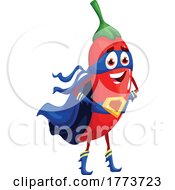 Poster, Art Print Of Super Red Pepper Food Character