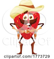 Poster, Art Print Of Western Strawberry Food Character