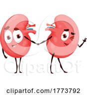 Kidney Mascots Holding Hands by Vector Tradition SM