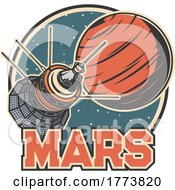 Poster, Art Print Of Mars And Satellite