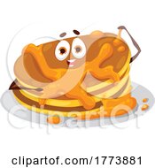 Poster, Art Print Of Pancakes Food Mascot