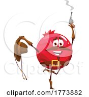Western Pomegranate Food Mascot by Vector Tradition SM