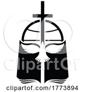 Poster, Art Print Of Peace Dove Globe Bible And Cross