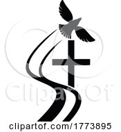 Poster, Art Print Of Peace Dove And Cross