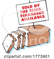 04/12/2022 - Cartoon Loaf Of Bread And Slices With Financing Available Sign